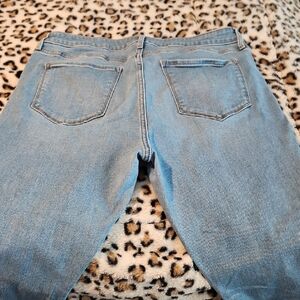 Stylish Light Blue Straight Leg Women's Jeans